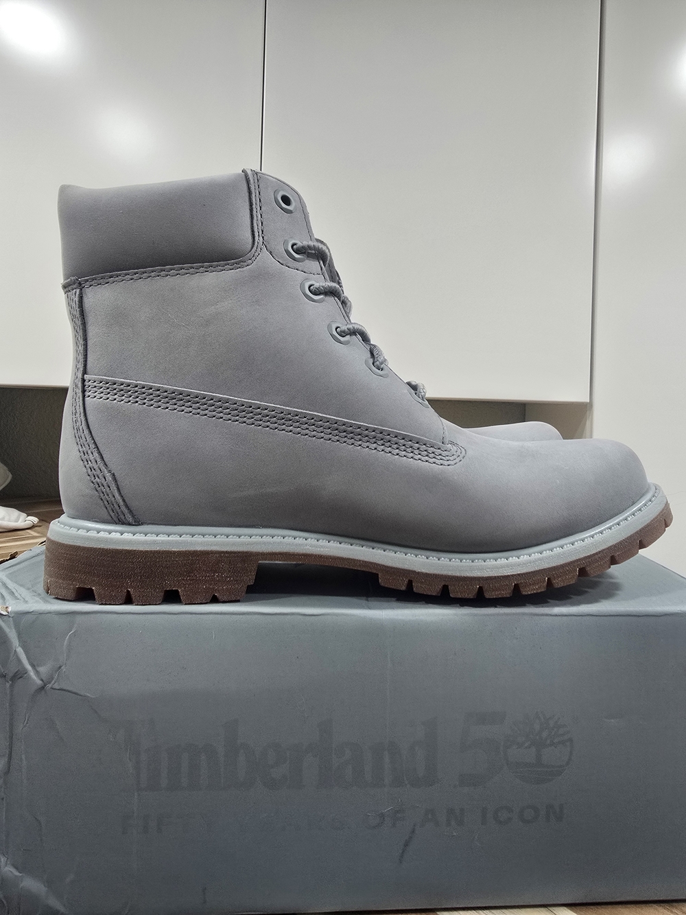 Timberland 6" Premium Waterproof Boot - Light Grey 50th Anniversary - Picture 5 of 7